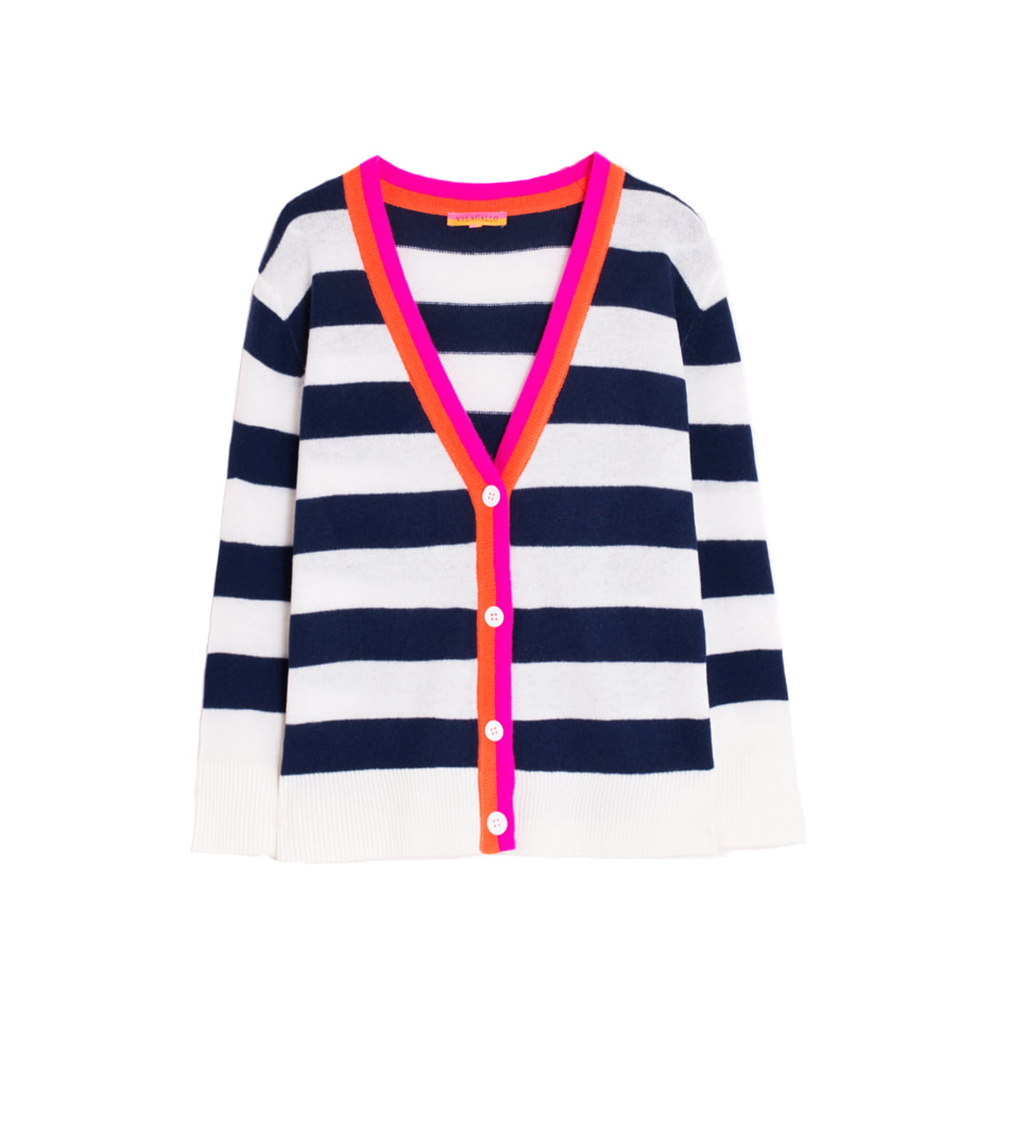 Blue Stripe Theresa V Neck Cardigan