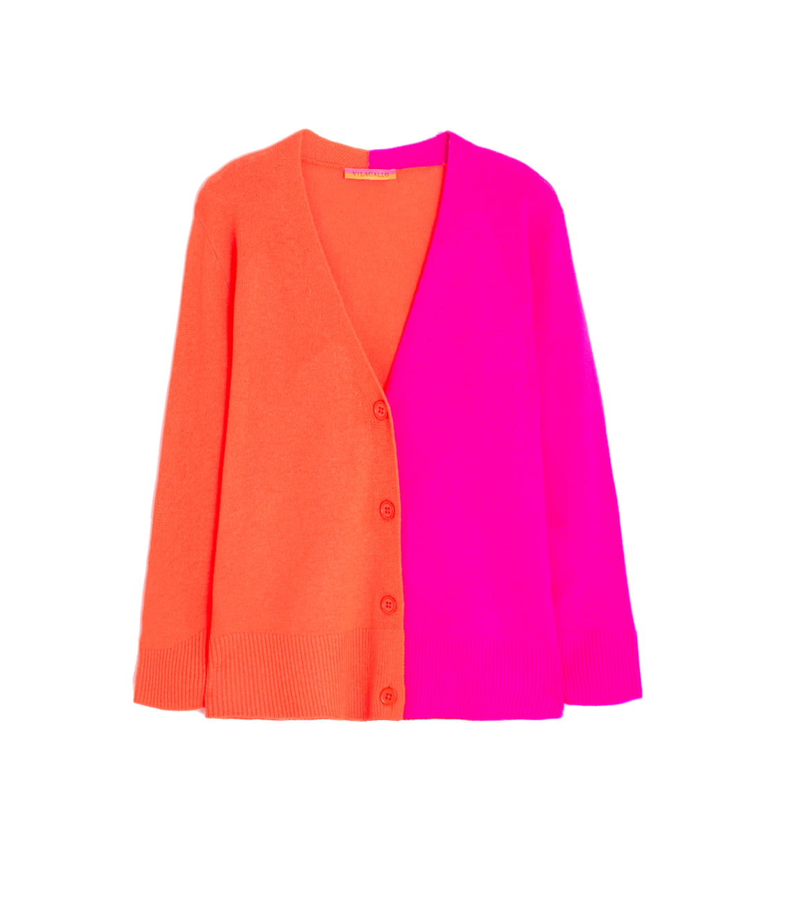 Pink and Orange Theresa V Neck Cardigan