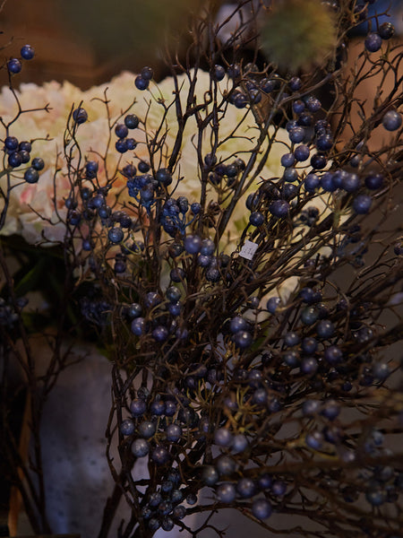 Faux Blue Berries Branch