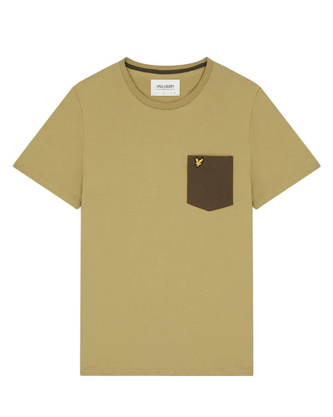 Contrast Pocket T-shirt Seaweed/ Olive