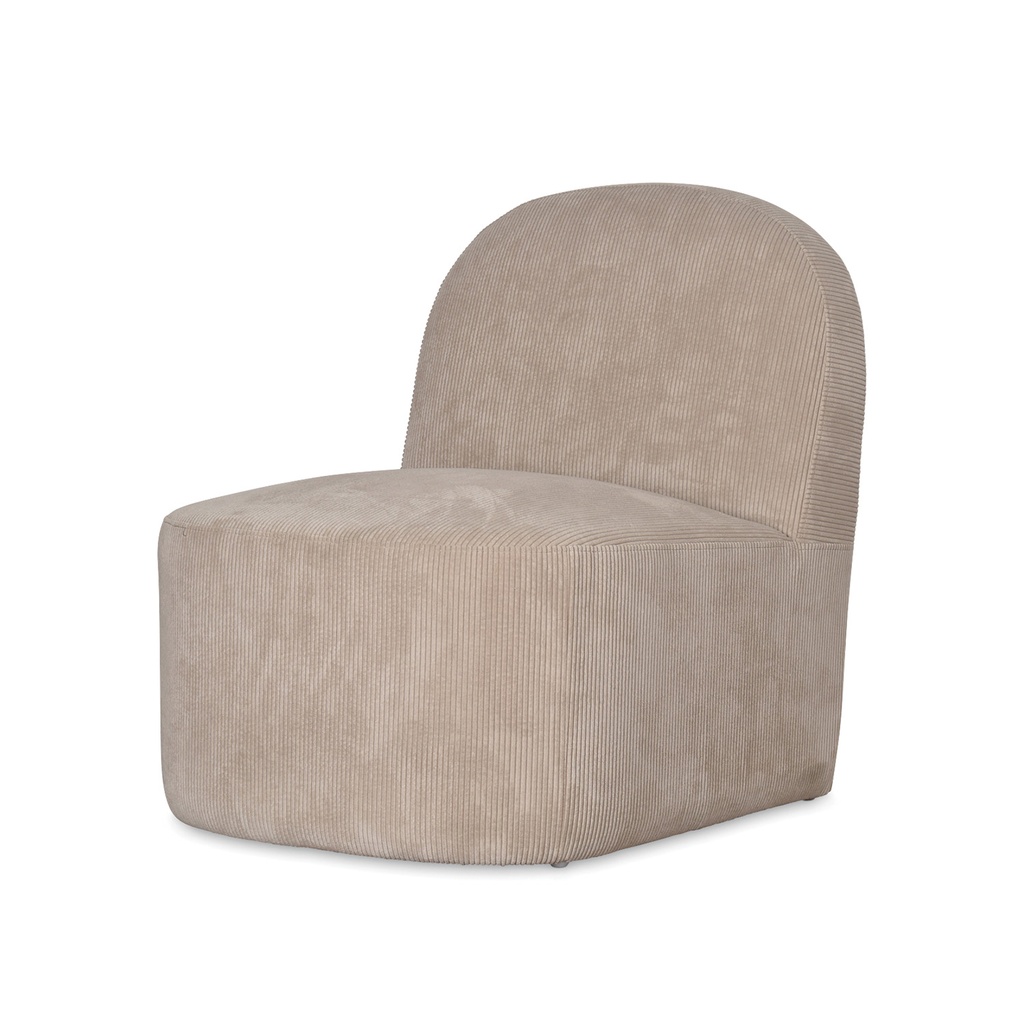 ROCHEL armchair in beige corduroy