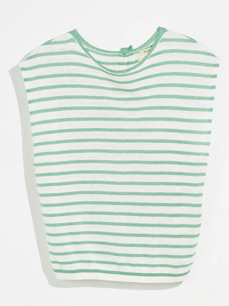 Nite Stripe Top in Natural Green