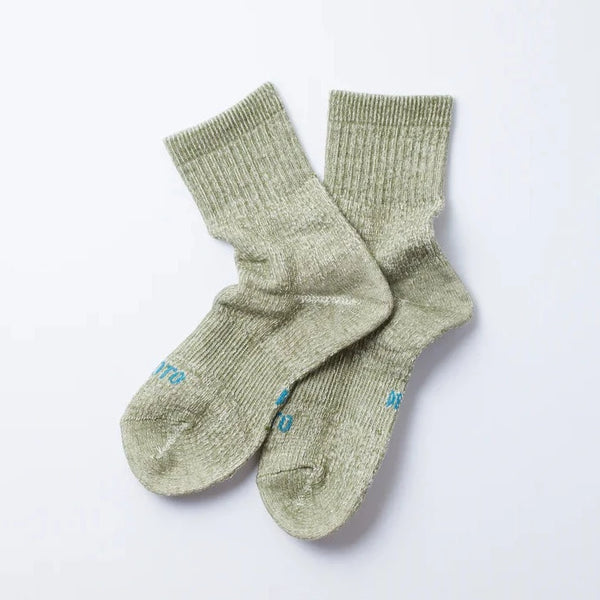 Double Face Mid Socks Green Marl