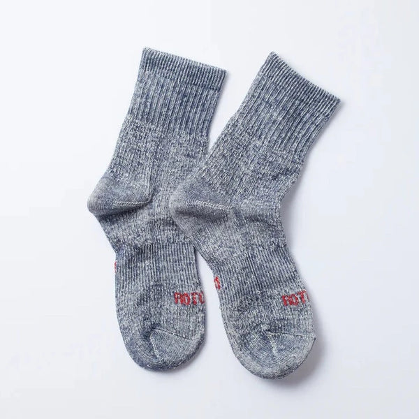 Double Face Mid Socks Navy Marl