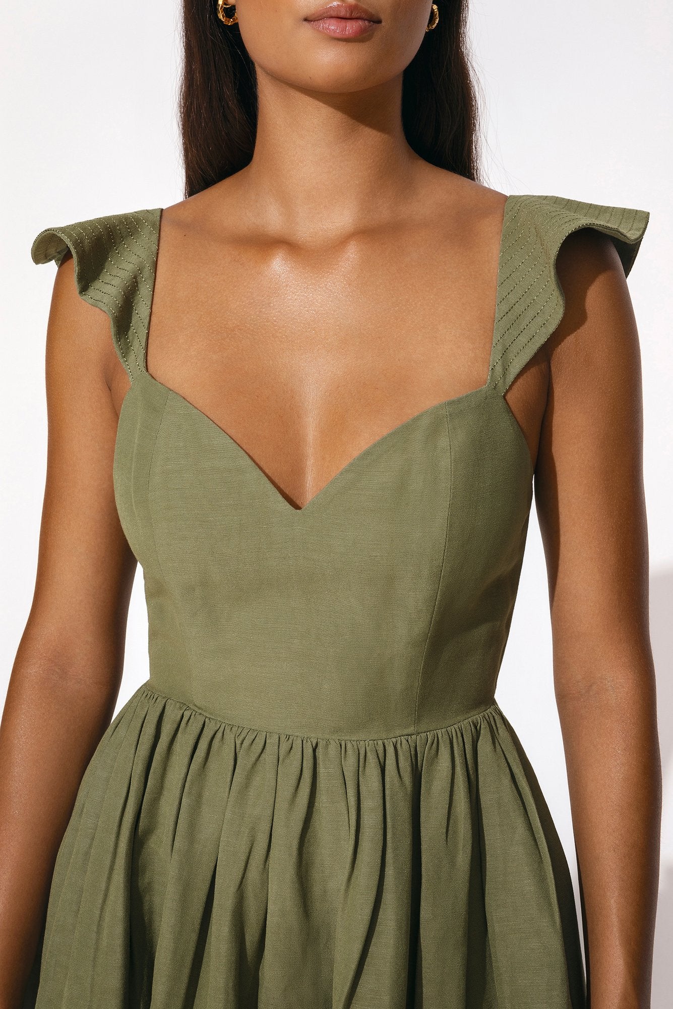BY MALINA Emery Dress In Olive
