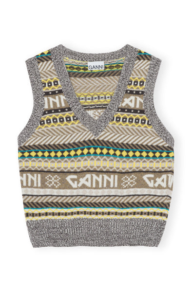 Logo Wool Mix Vest