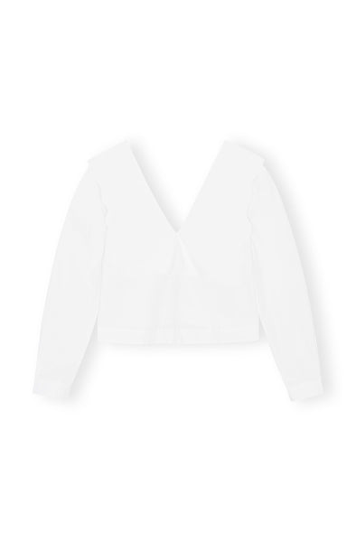 Cotton Poplin White Blouse