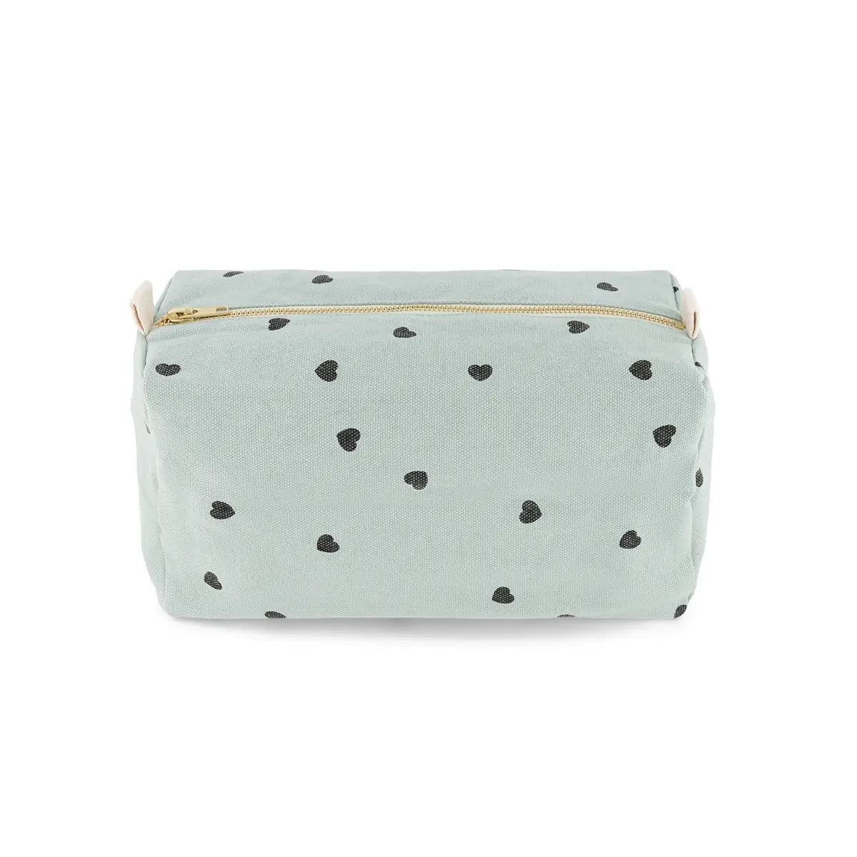 Vic Pouch Heart Print Blue Spray