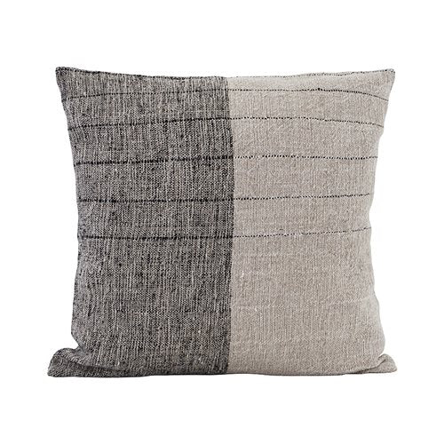 House Doctor Dived Cushion | Black + Off White 50x50
