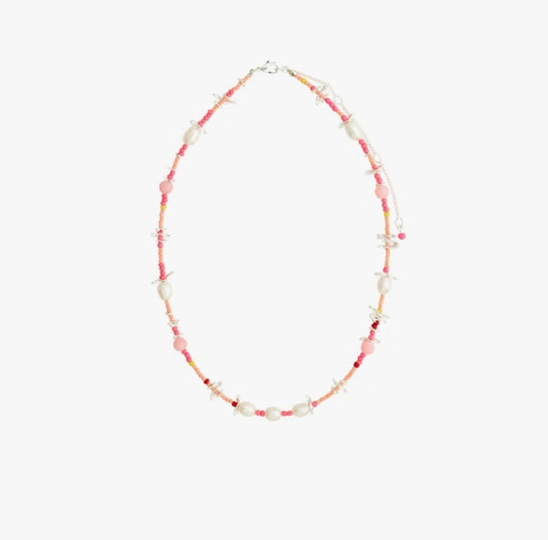 Pause Necklace With Freshwaterpearls Coral/ Silver-plated 142316721