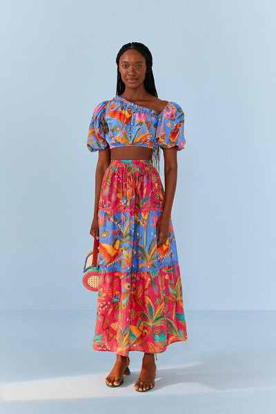 Macaw Party Mix Maxi Skirt