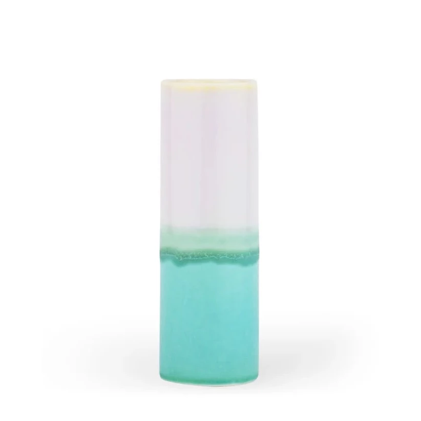 SGW Lab SGW Lab Small Cylinder Vase in Lavender/ Turquoise