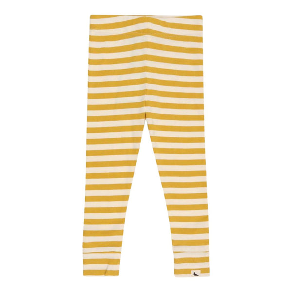 Wide Stripe Mustard Leggings