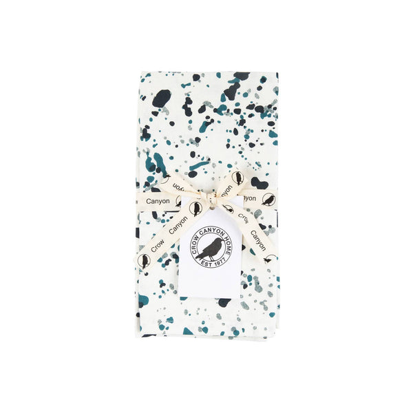 Pair Of Catalina Blue Tides Splatter Tea Towels