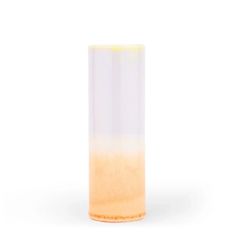 SGW Lab Medium Cylinder Vase in Lavender/Yellow