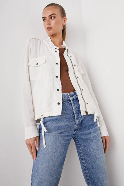 White Collins Jacket