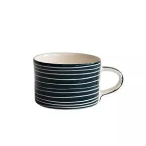 Musango - Sgraffito Stripe Mug - Teal