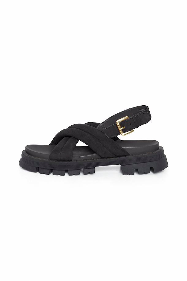 Ichi Black Sandals