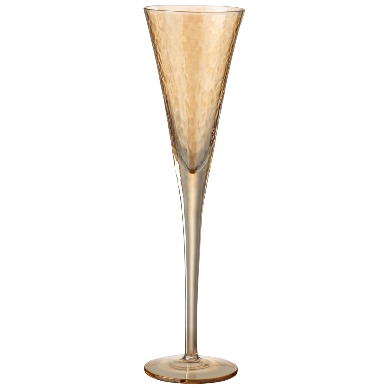 Amber Gold Irregular Champagne Glass