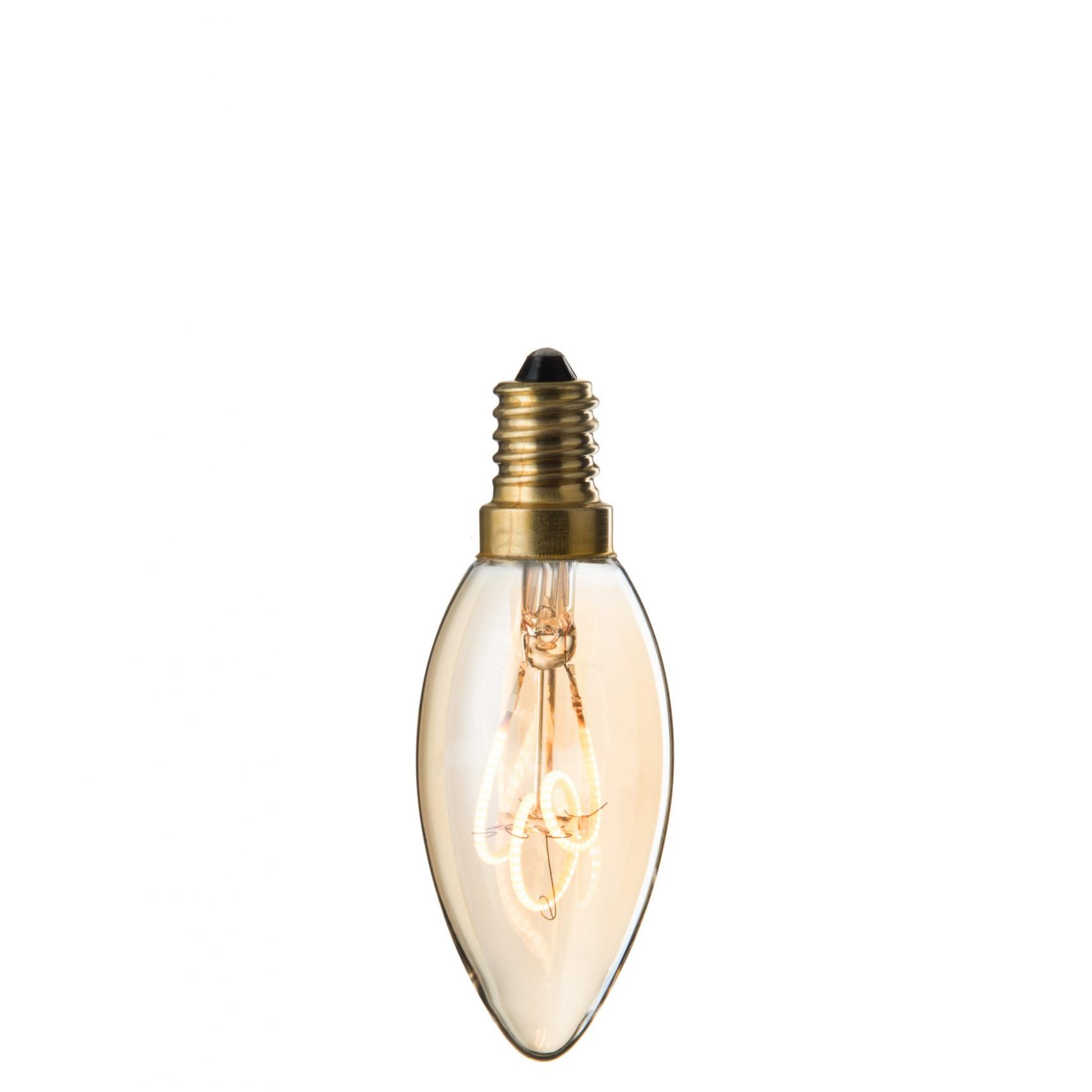 J-Line Small Amber 3 Loop LED E14 Candle Bulb