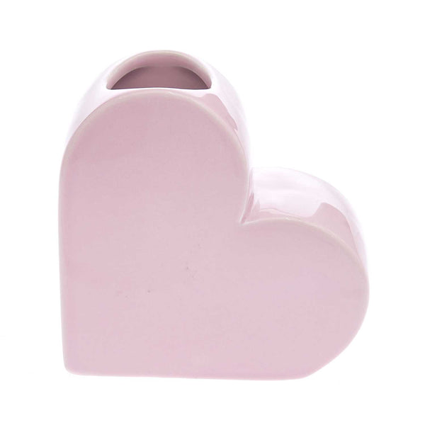 Small Pink Ceramic Heart Vase