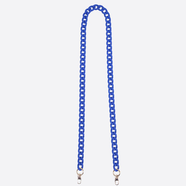 livs Handbag Strap - Blue Acrylic Link Chain