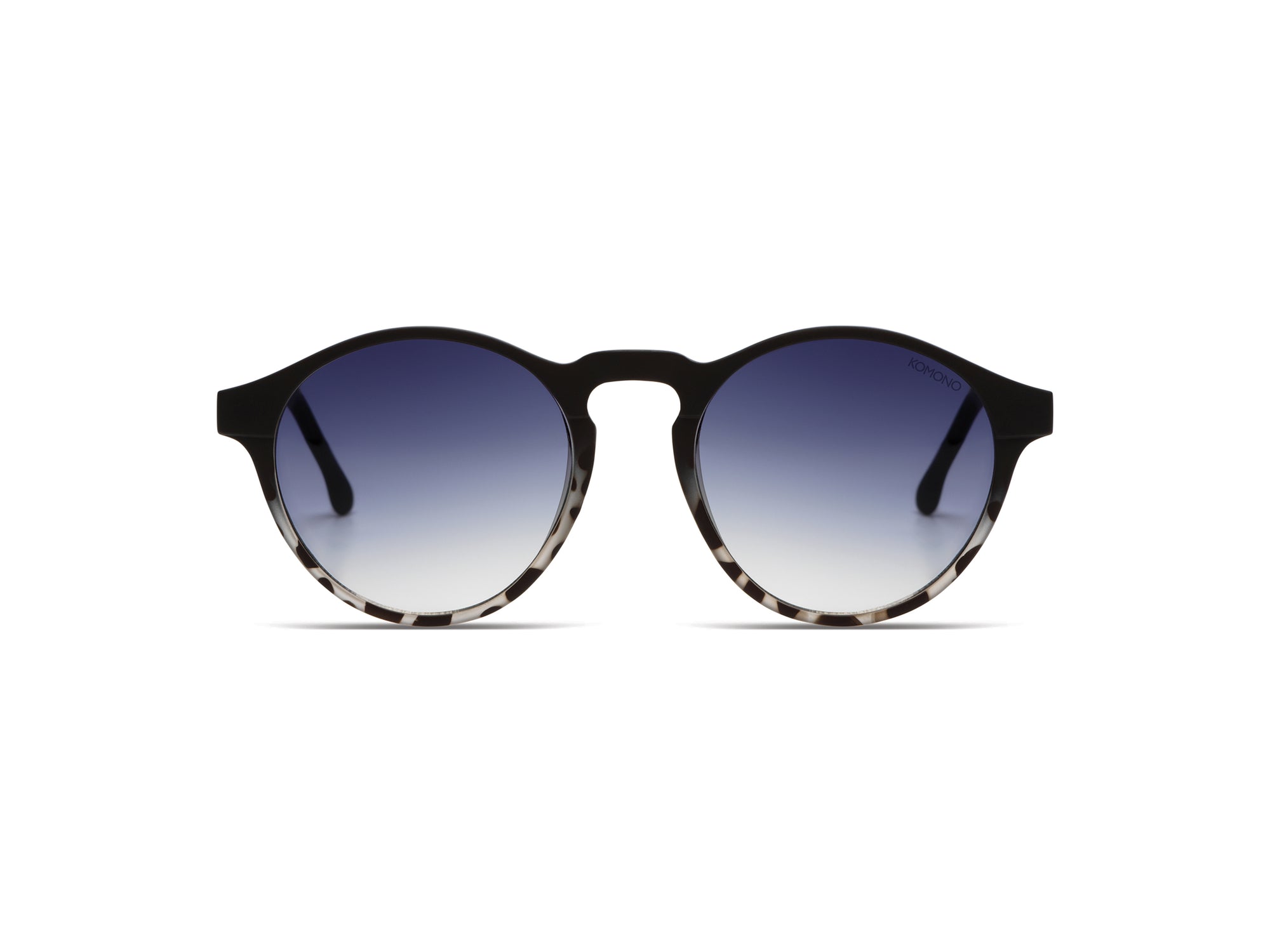 Gradient Blue Matte Dust Metal Devon Sunglasses