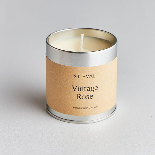 St Eval Candle Company Vintage Rose Scented Tin Candle
