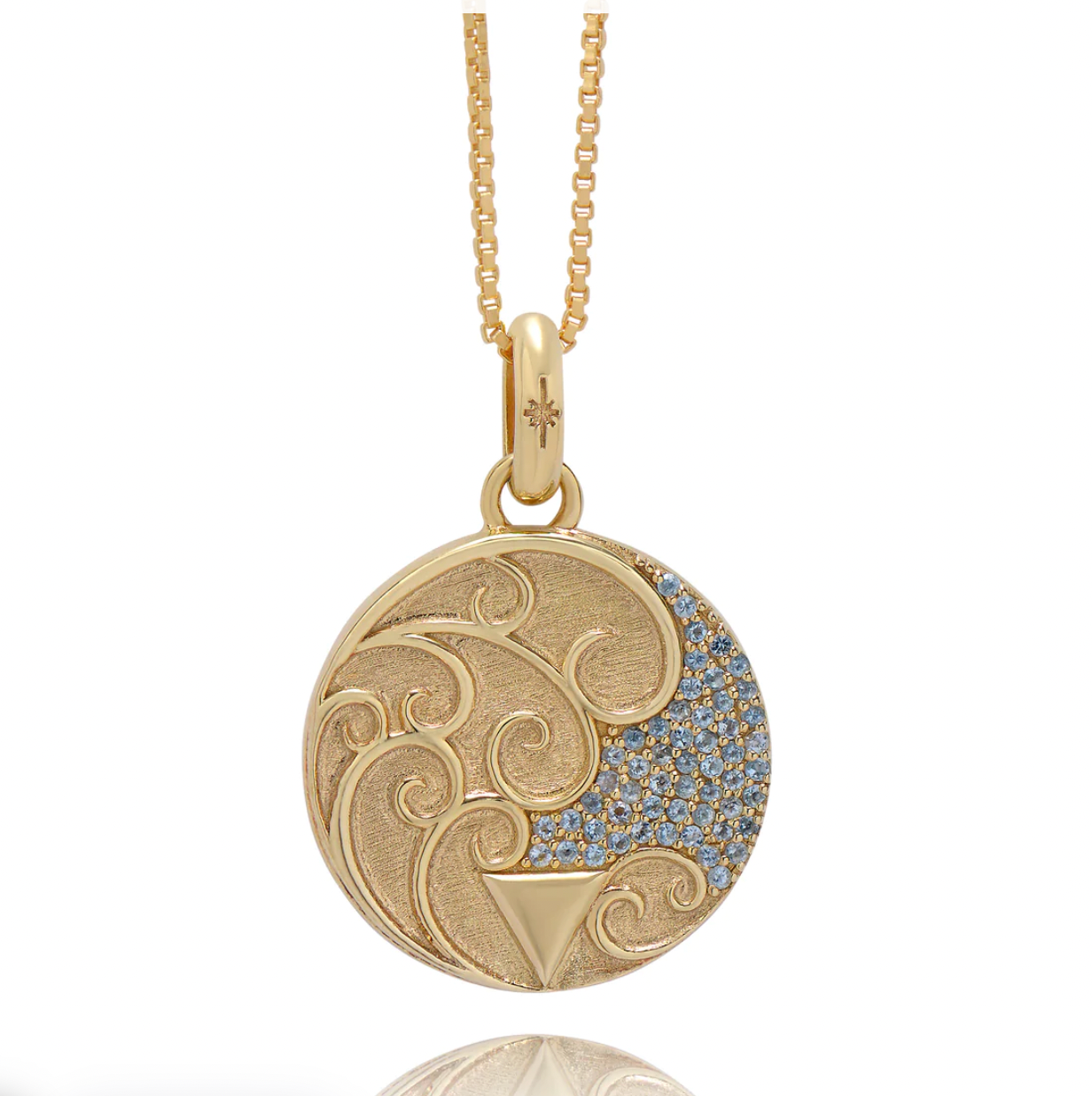 Elements Water Art Coin Necklace