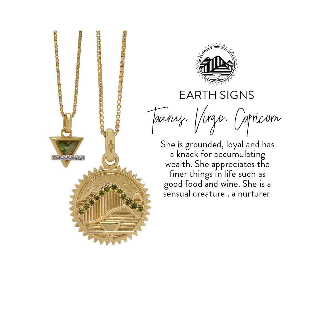 Elements Earth Sign Peridot Necklace IV7137