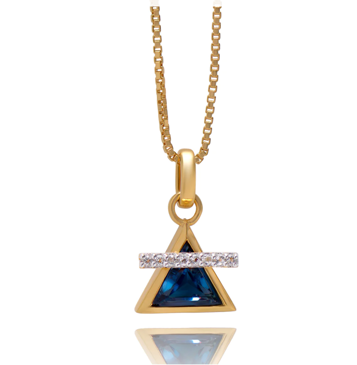 Elements Air Sign London Blue Topaz Necklace