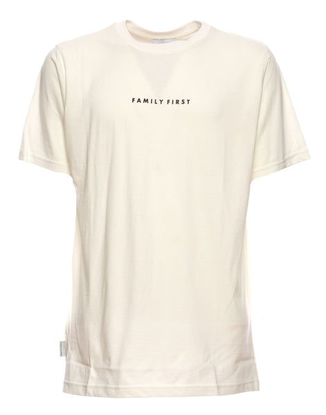 Family First T-shirt For Man Box Logo White