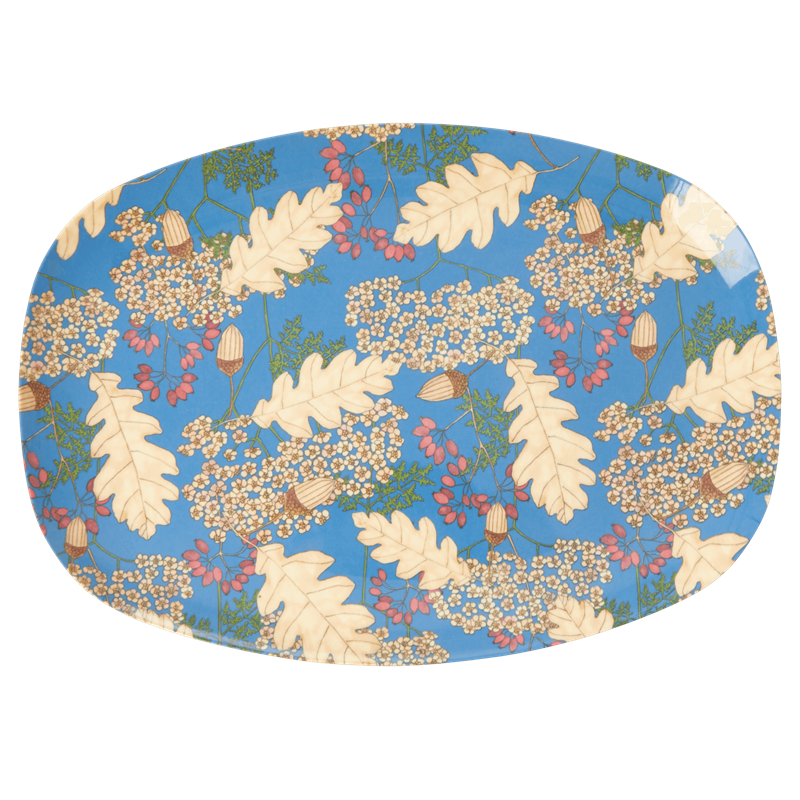 Rectangle Melamine Autumn and Acorns Print Plate