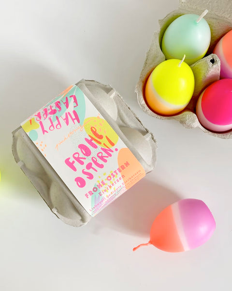 Pink Stories Dip Dye Neon Candle Eggs