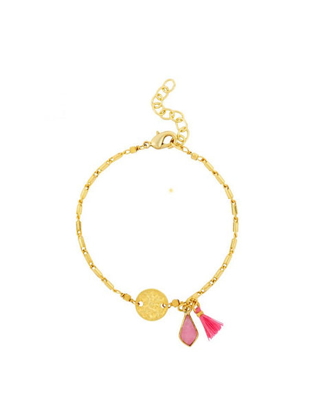 Valentina Gold Link Chain Charm Bracelet