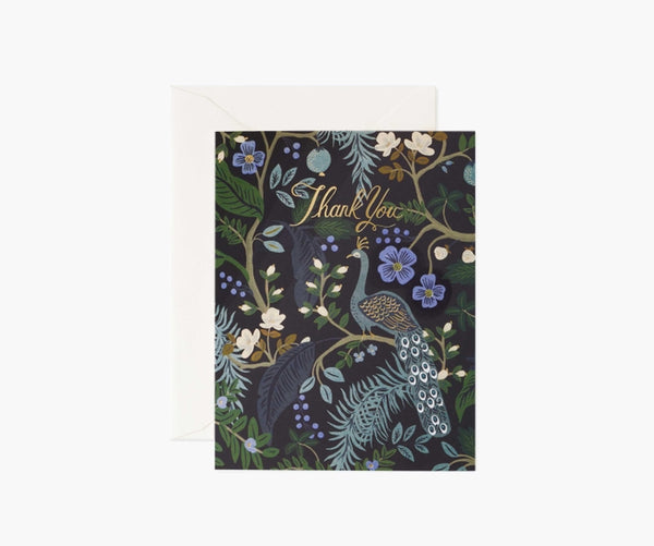 Rifle Paper Co. Peacock Thank You Card - Box Set Of 6
