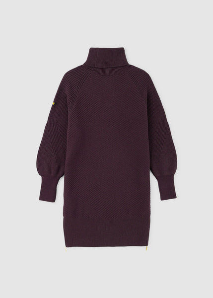 Barbour International Womens Claremont Knitted Dress In Black Cherry