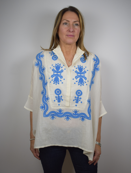 Seba Poncho Blouse Latte/Touareg