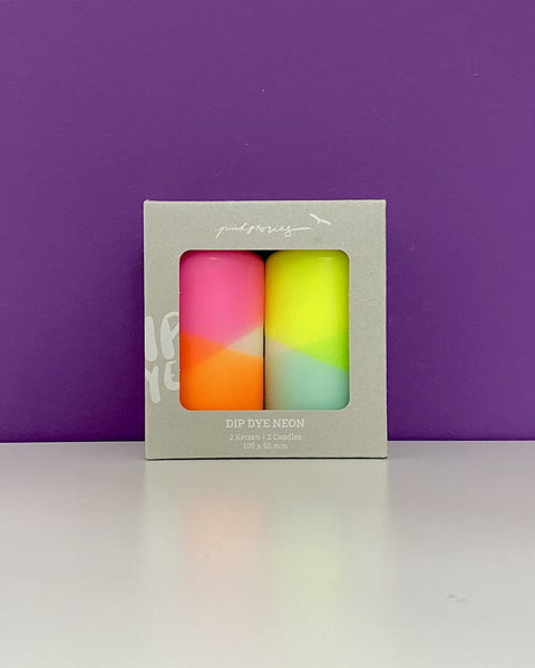 Dip Dye Neon Spring Fling Candles