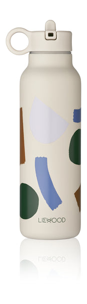 Liewood : Falk Water Bottle 350ml - Paint Strokes
