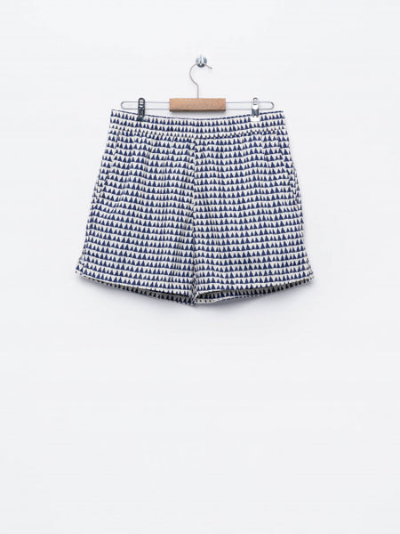 Dark Navy Triangle Pattern Morais Swim Shorts