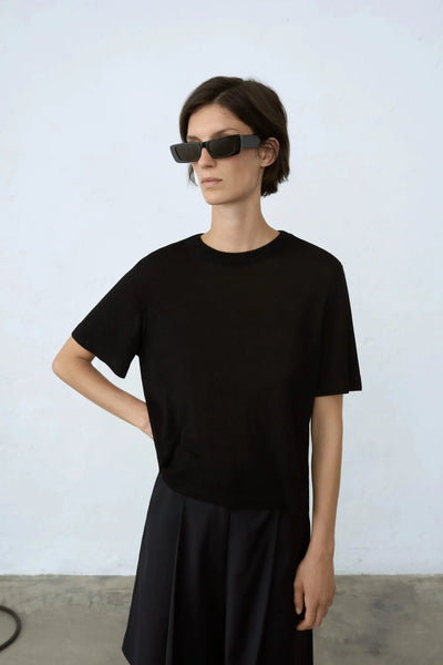 Viscose T-shirt Black