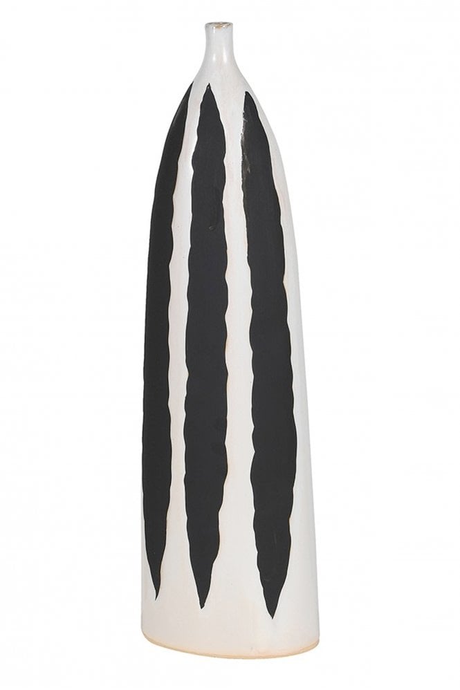 The Home Collection Black And White Stripe Vase
