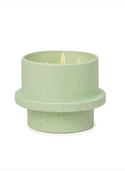 Paddywax Folia Matte Speckled Ceramic Candle In Bamboo & Green Tea