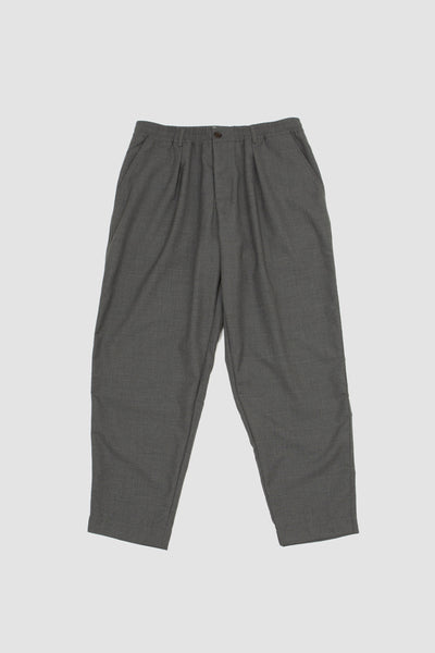 Pleated Track Pant Tropical Suiting Grey