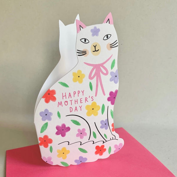 Kitty Kenda Illustration Sitting Kitty Mother's Day Card