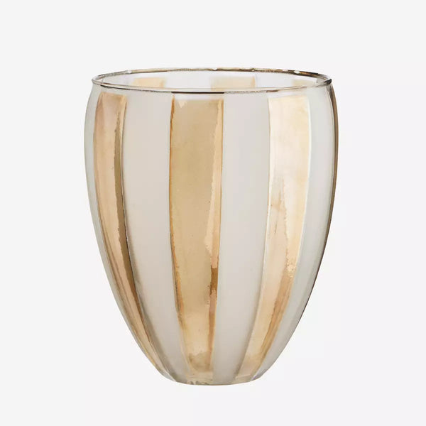 Madam Stoltz Gold Striped Vase