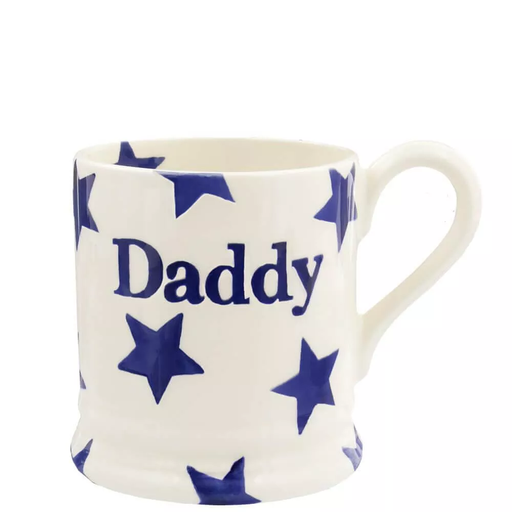 Emma Bridgewater Blue Star Daddy 1/2 Pint Mug 