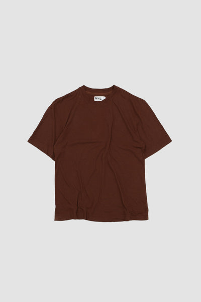 Simple T-shirt Cotton Linen Jersey Burnt Sienna