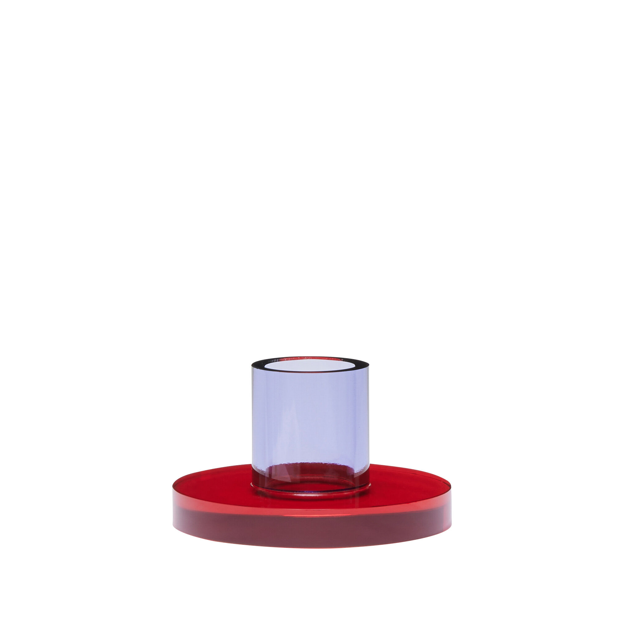 Hubsch Astra Candleholder Small in Red, Purple